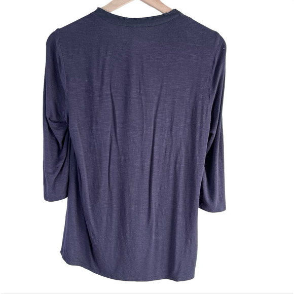 Anthropologie Dolan Lucille Pleated Tie Neck Peasant Blouse in Charcoal Gray, S - Picture 7 of 9